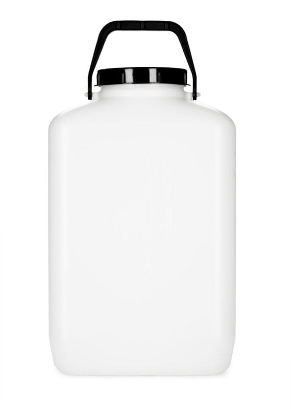 10 L can with snap on handle – incl in Front
